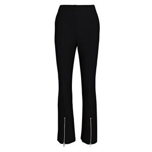 Womens Derek Lam 10 Crosby Van Cropped Zipper Pants Black High Waist Size 4